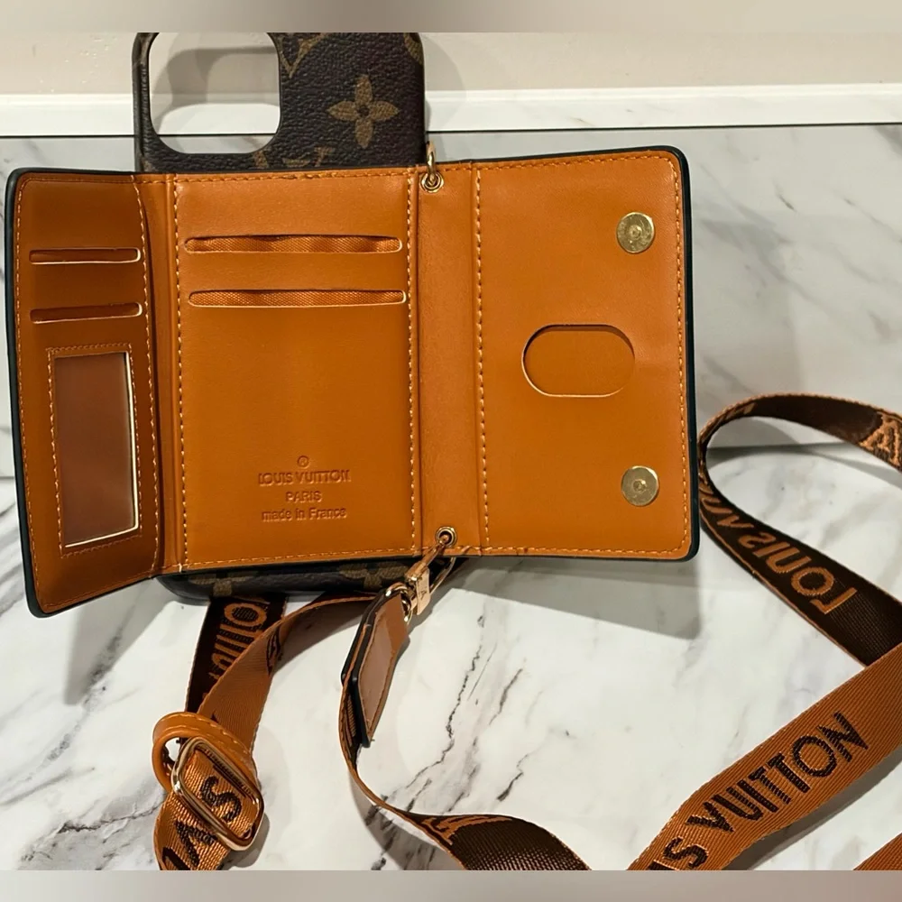 Luxury Designer Inspired Phone Case with Strap for iPhone 13 - Picture 6 of 6